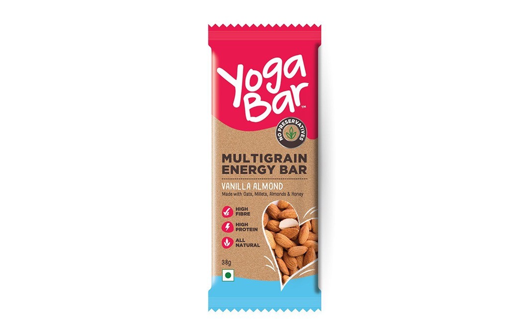 Yoga Bar Multigrain Energy Bar Vanilla Almond   Pack  38 grams